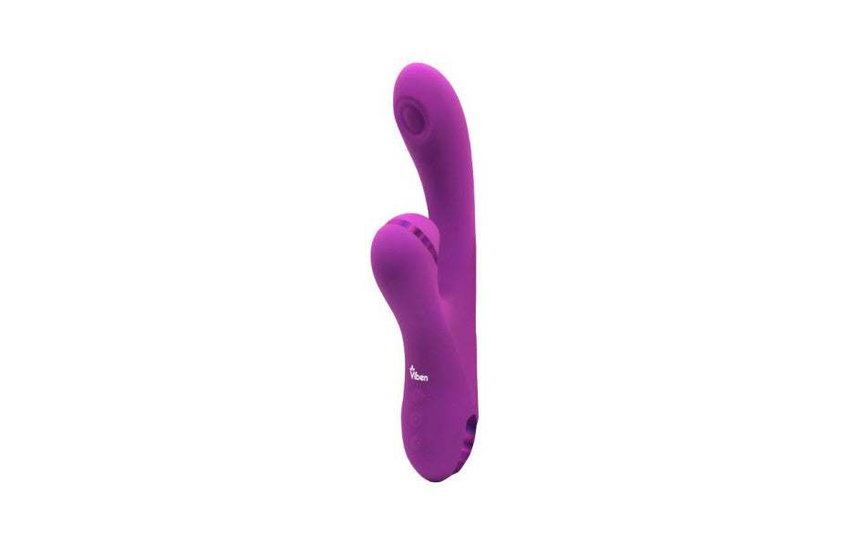 Viben Dazzle Rechargeable Thumping Rabbit Vibrator Berry Viben