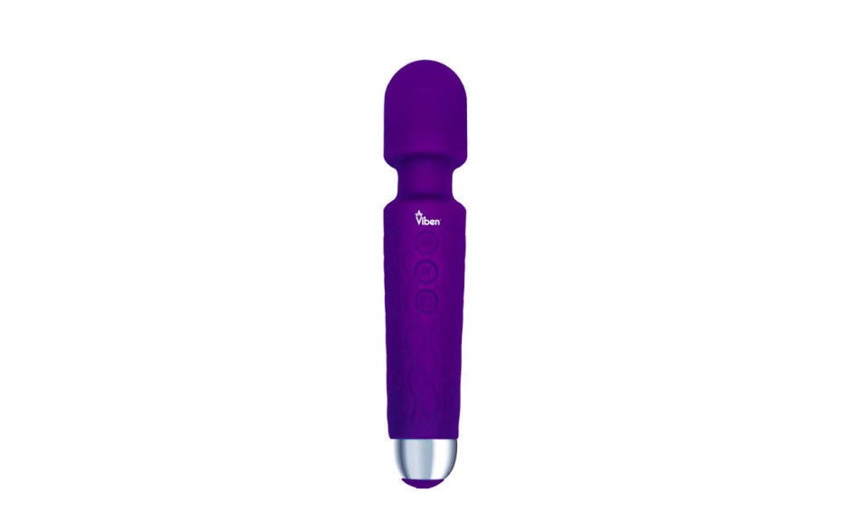 Viben Tempest 20 Function Travel Body Wand Massager Violet Viben