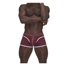 Male Power Sport Mesh Stretchy Mens Mini Short Burgundy Male Power Main image
