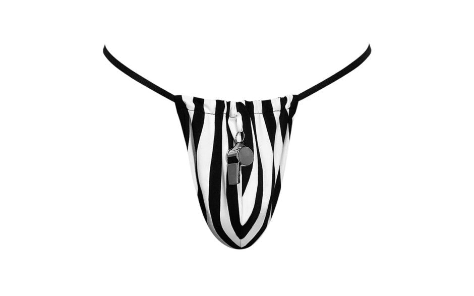Male Power Referee Novelty G String Mens Underwear Black One Size Secondary image