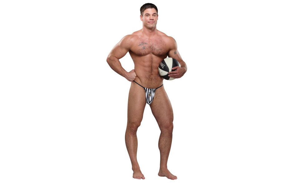 Male Power Referee Novelty G String Mens Underwear Black One Size Male Power Main image