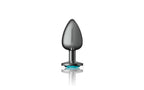 Viben Cheeky Charms Gunmetal Round Butt Plug With Jewel Large