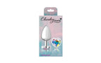 Viben Cheeky Charms Silver Metal Anal Plug With Heart Jewel Large