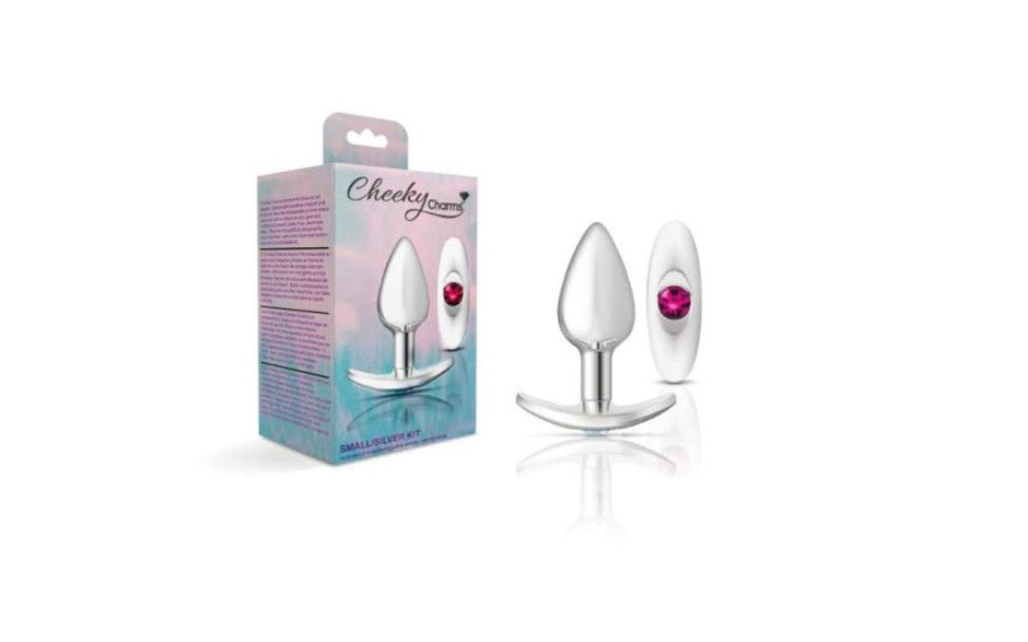 Viben Cheeky Charms Silver Anchor Butt Plug With Jewel Kit