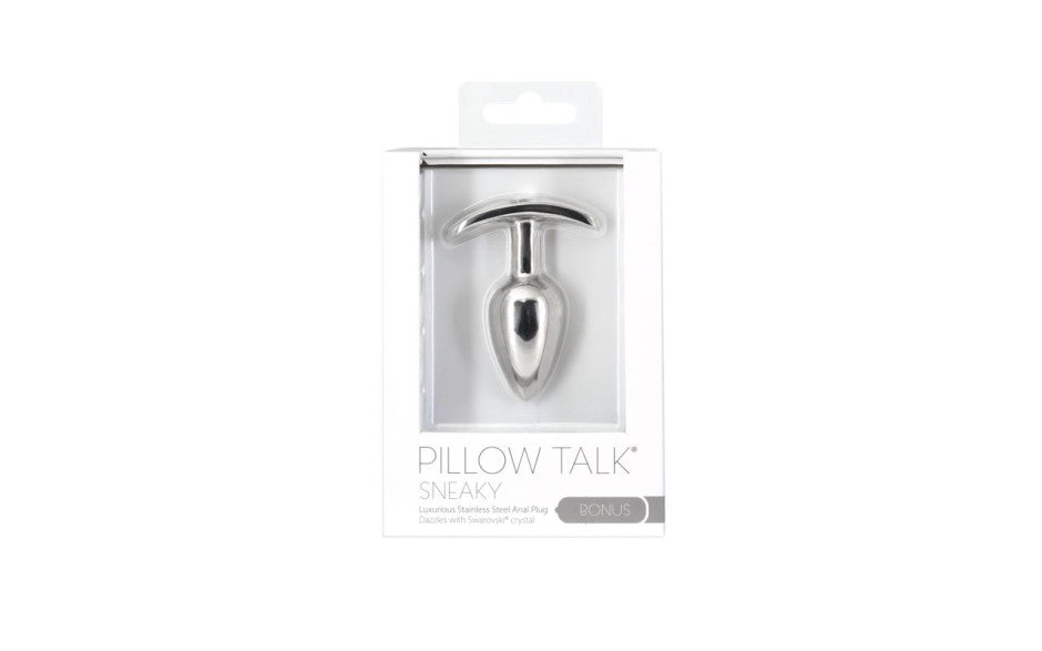 BMS Factory Pillow Talk Sneaky Luxurious Stainless Steel Anal Plug With Swarovski Crystal BMS Factory