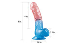Lovetoy Dazzle Studs Dildo Pink / Blue