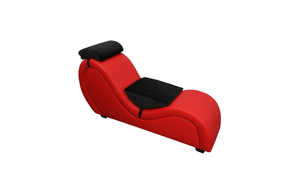 Daytona Kama Sutra Mebon Chaise Love Lounge Red With Black Pillows Secondary image