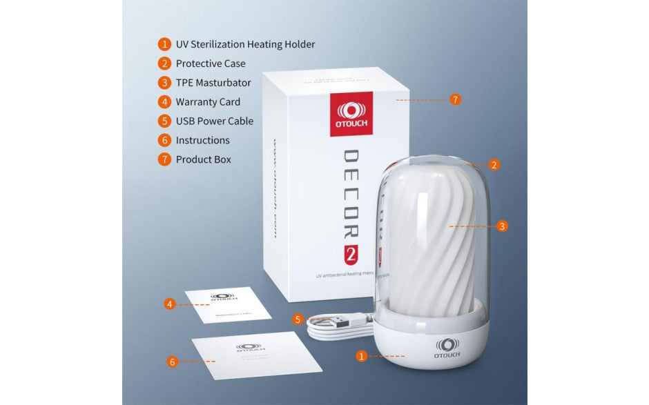 OTouch DECOR 2 Masturbator Sleeve With UV Sterilization & Heating Unit