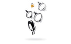 ToyFA Metal Silver Metal Adjustable Male Chastity Cage