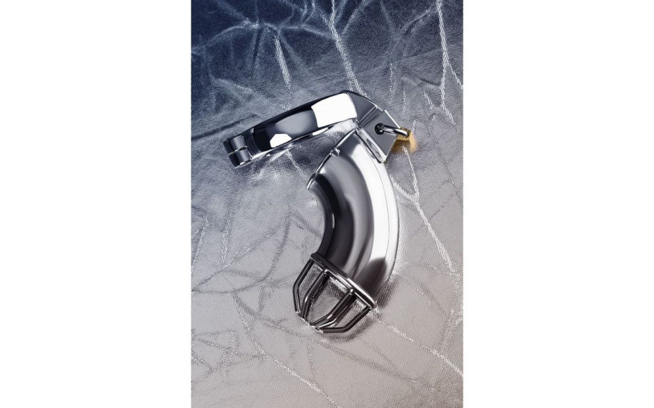 ToyFA Metal Silver Metal Cock Cage With Rings & Lock Secondary image