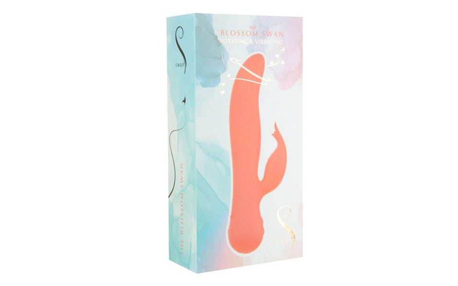 BMS Factory Swan The Blossom Rechargeable Rabbit Vibrator Peach