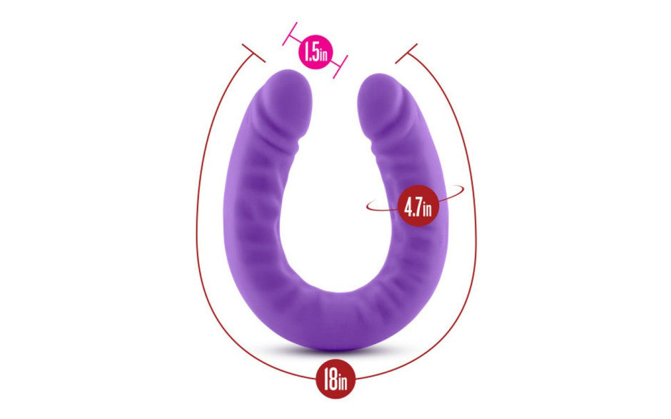 Blush Novelties Ruse Silicone Slim Double Ender Realistic Dong 18 Inch Secondary image