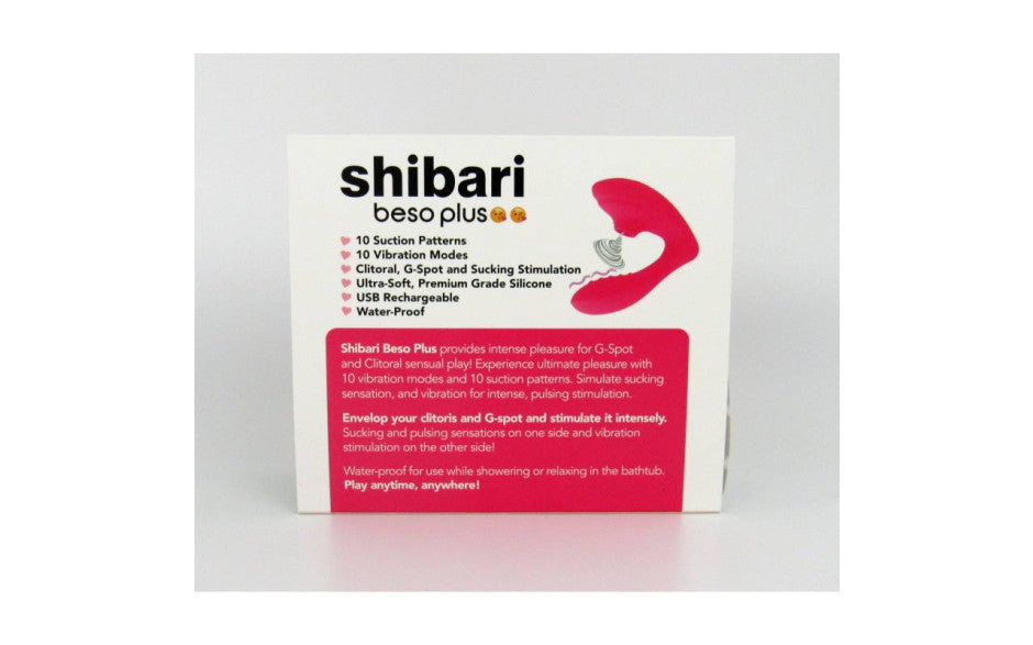 Shibari Beso Plus Air Pulse G Spot & Clitoral Vibrator Pink
