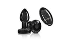 Viben Cheeky Charms Rechargeable Vibrating Metal Butt Plug With Remote Gunmetal