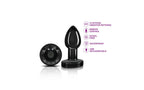 Viben Cheeky Charms Rechargeable Vibrating Metal Butt Plug With Remote Gunmetal