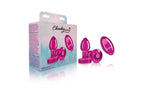 Viben Cheeky Charms Rechargeable Vibrating Metal Butt Plug With Remote Pink