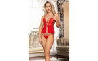 Showtime Cara 2 Piece Womens Babydoll and G String Panty Red L / XL Showtime
