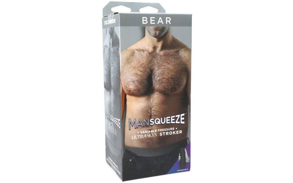 Doc Johnson Man Squeeze Bear UltraSkyn Mens Pleasure Stroker Ass Vanilla