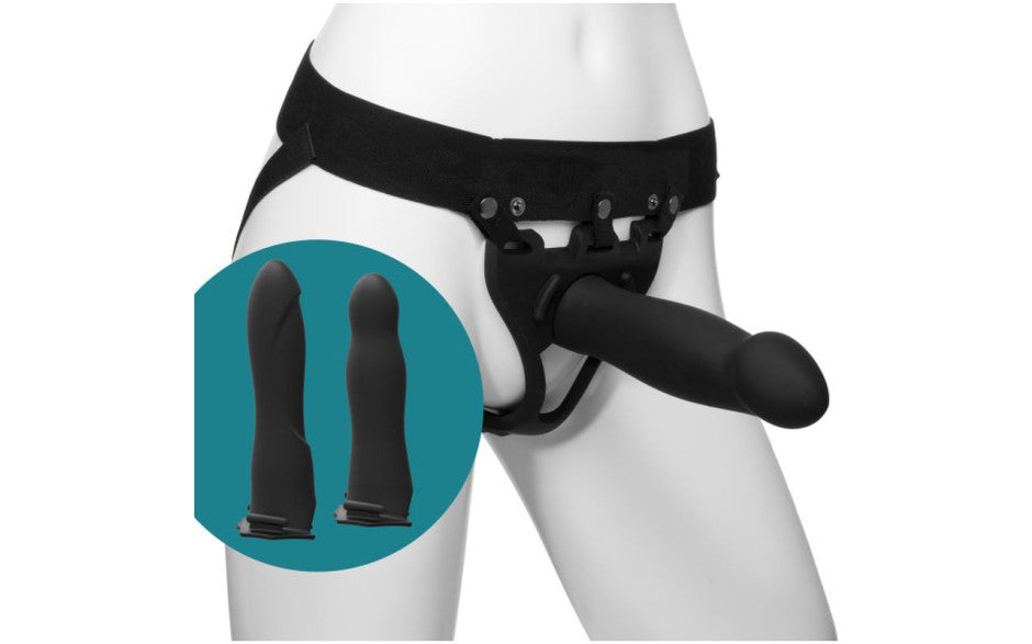 Doc Johnson Body Extensions Be Ready Hollow Silicone Strap On Set 4 Piece Secondary image