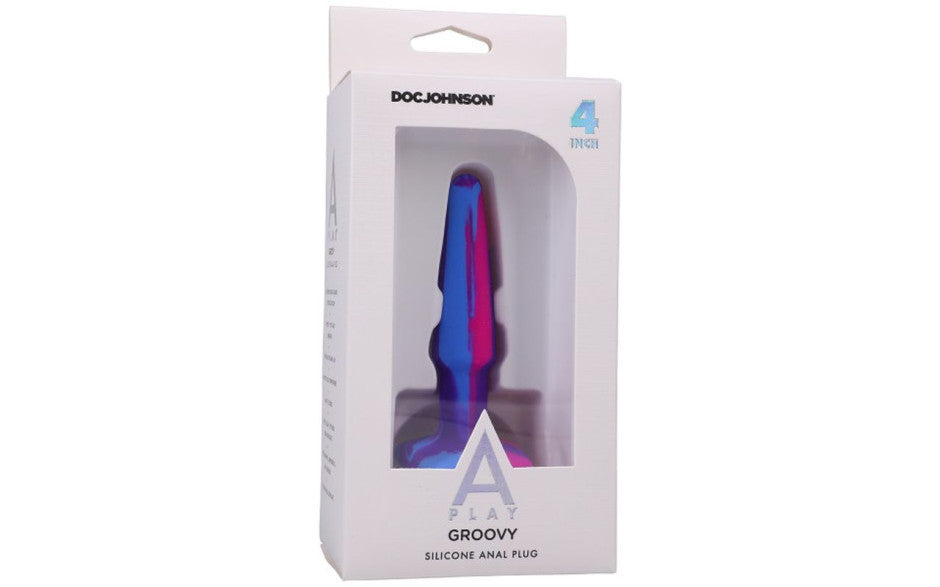 Doc Johnson A Play Groovy Silicone Anal Plug Berry