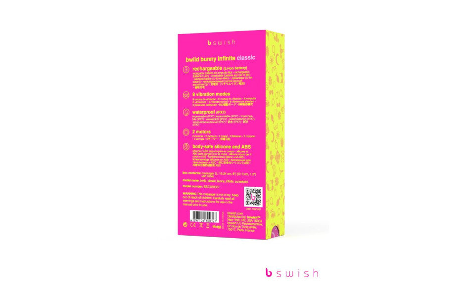 B Swish Bwild Classic Bunny Infinite USB Rechargeable Rabbit Vibrator 15.2cm