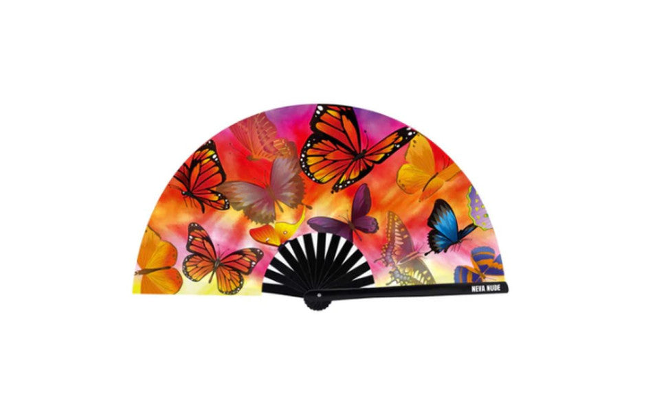 Neva Nude Butterfly Garden Blacklight Folding Fan Neva Nude Main image