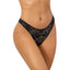 Axami Lingerie Charming and Comfortable Floral Lace Thong Black Axami Lingerie
