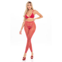 Pink Lipstick Tall Order 3 Piece Women Legging Set Pink Lipstick