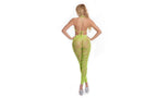 Pink Lipstick All About Leaf Womens Bra Set One Size Green OS Pink Lipstick