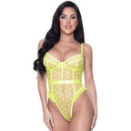 Exposed Lingerie High Leg Star Teddy Large