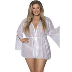 Exposed Lingerie Womens Flowing Short Robe Exposed Lingerie