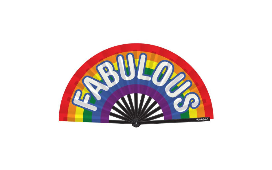 Wood Rocket Rainbow Inspired Design Fabulous Folding Fan Main image