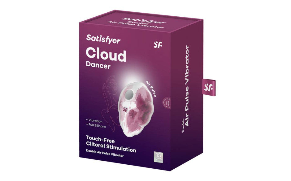 Satisfyer Cloud Dancer Air Pulse Silicone Clitoral Vibrator