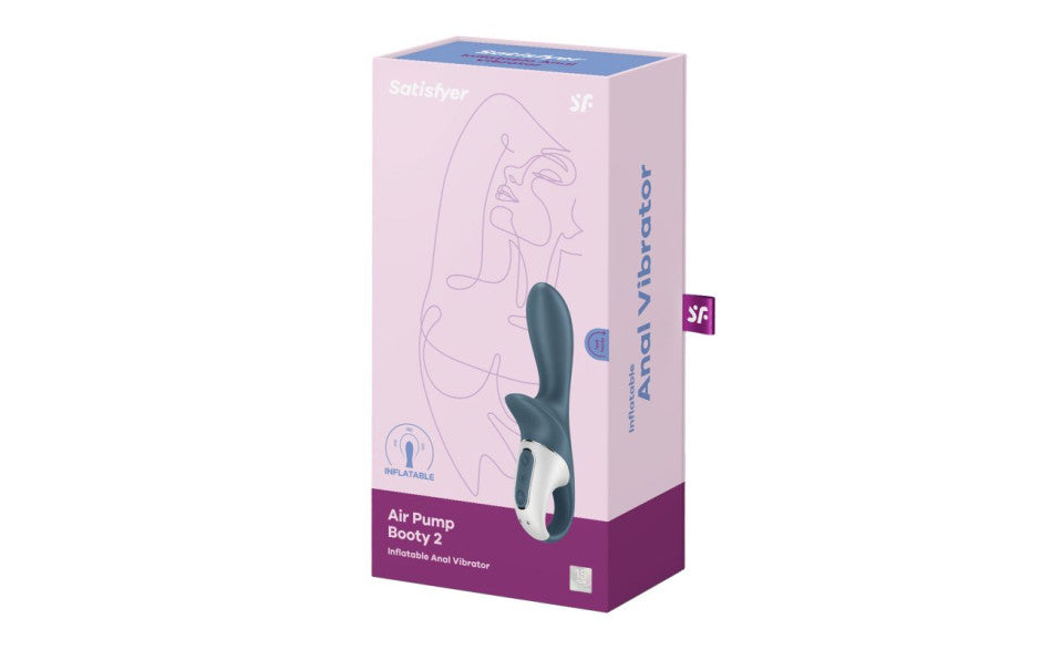 Satisfyer Air Pump Booty 2 Anal Vibrator Dark Grey Main image