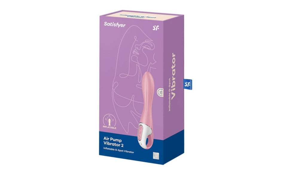 Satisfyer Air Pump 12 Function G Spot Vibrator 2 Light Red Main image