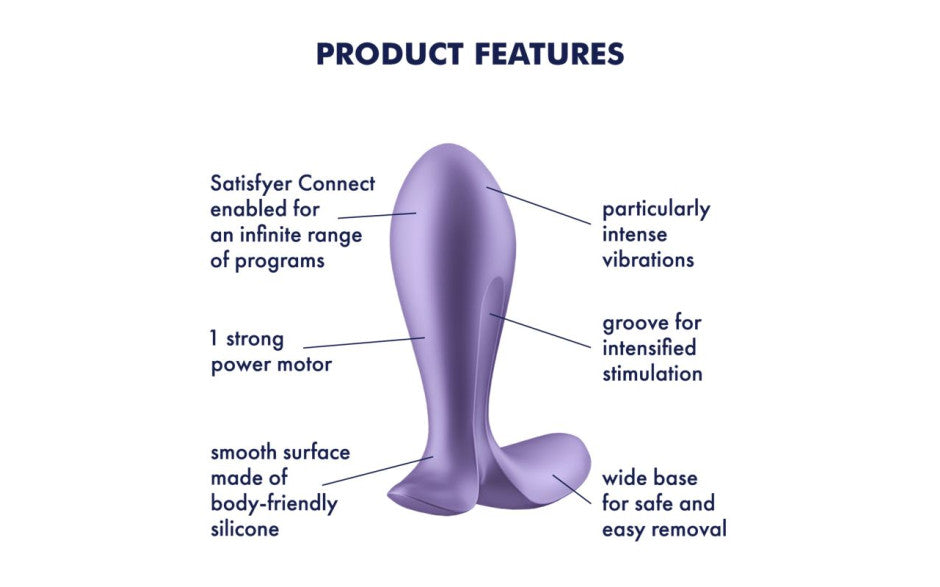 Satisfyer Intensity App Control Anal Pleasure Plug Purple