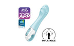 Satisfyer Air Pump Vibrator 5+ App Controlled G Spot Vibrator Blue