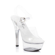 Ellie Shoes Clear Sandal With 6 Inch Stilettos Ellie Shoes