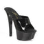 Ellie Shoes Black Slip On Sandal With 6 Inch Stilettos Ellie Shoes