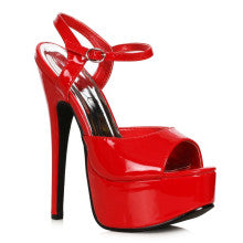 Ellie Shoes 6.5 Inch Stiletto Sexy Sandal Red Ellie Shoes