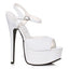 Ellie Shoes Stiletto 6.5 Inch Platform Sandal White Ellie Shoes