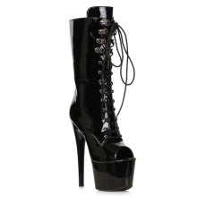 Ellie Shoes Peep-Toe Ankle Boot Black With 7 Inch Stiletto Secondary image