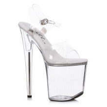Ellie Shoes 8 Inch Platform Sandal Clear Ellie Shoes