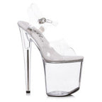 Ellie Shoes 8 Inch Platform Sandal Clear Ellie Shoes