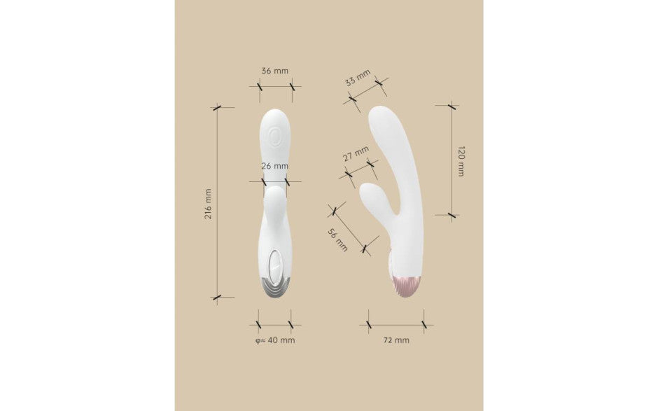Drywell Pada Rabbit & G Spot Pulsing Vibrator