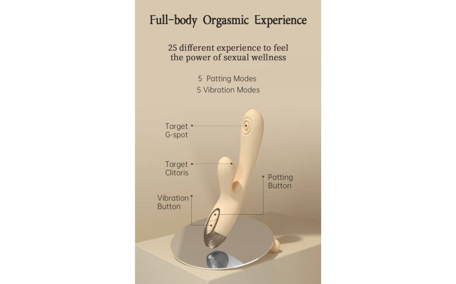 Drywell Pada Rabbit & G Spot Pulsing Vibrator