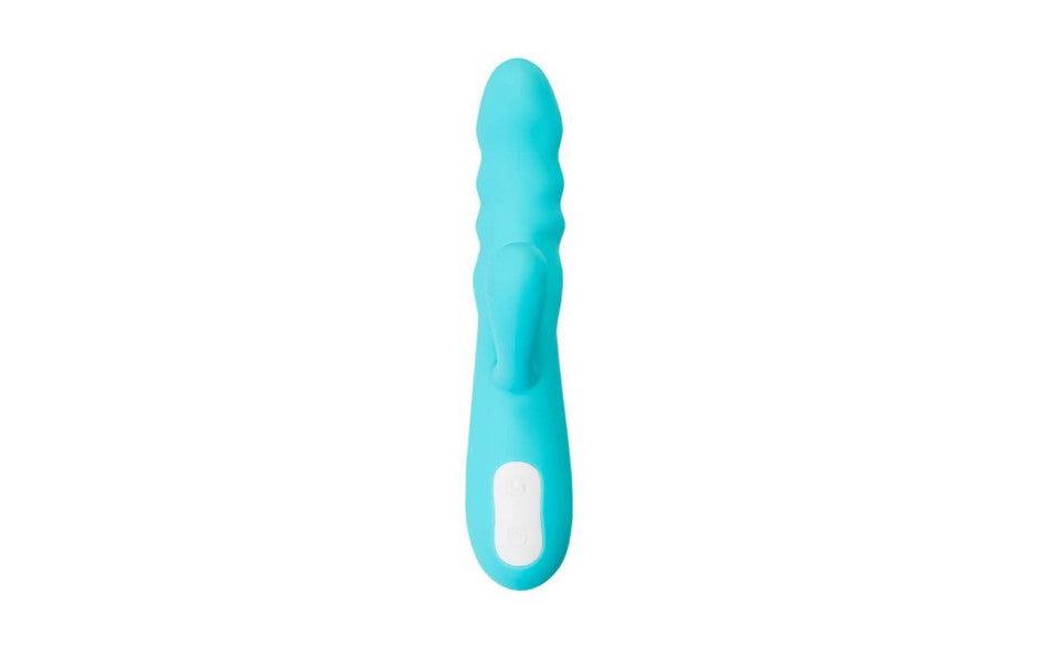 JOS Merry Swirl 10 Function Rotating Shaft Rabbit Vibrator Blue