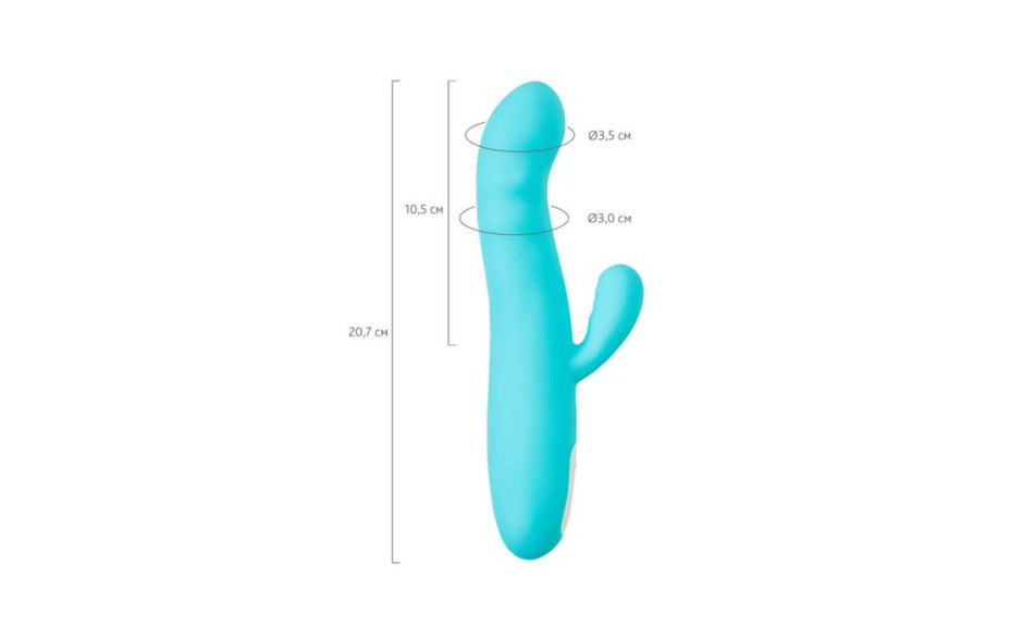 JOS Merry Swirl 10 Function Rotating Shaft Rabbit Vibrator Blue