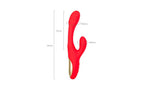 JOS Patti Moving Tongue Multi Function Rabbit Vibrator Red
