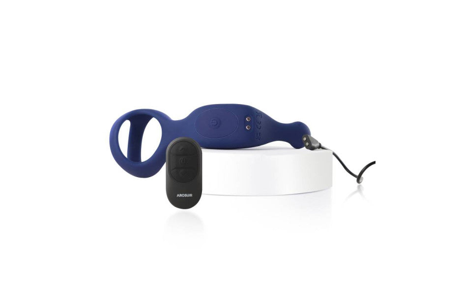 Arosum Underquaker Vibrating Anal Plug With Cock Ring & Remote